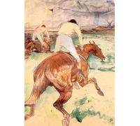 Henri de Toulouse-Lautrec Posters And Prints The Jockey Canvas Painting Abstract Wall Art For living room Home Decor Picture 60X80cm No Frame
