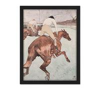 Henri De Toulouse Lautrec The Jockey Large Framed Art Print Poster Wall Decor 18x24