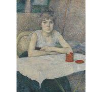 Henri De Toulouse Lautrec Young Woman At A Table Extra Large Wall Art Print Premium Canvas Mural