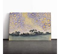 Henri-Edmond Cross The Night Sky Canvas Print | Gallery Wrapped 30mm Frame Wall Art | 20x14 inches | Ready to Hang | Modern Religious Picture | Living Room Bedroom Lounge Office