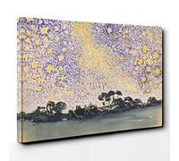 Henri-Edmond Cross The Night Sky Canvas Print | Gallery Wrapped 30mm Frame Wall Art | 30x20 inches | Ready to Hang | Modern Religious Picture | Living Room Bedroom Lounge Office