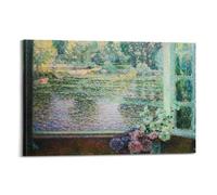 Henri Eugene Augustin Le Sidaner Painter's Artwork Window on The River Posters Canvas Wall Art Decorative Bedroom Modern Home Print Picture 12x18inch(30x45cm)