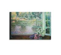 Henri Eugene Augustin Le Sidaner Painter's Artwork Window on The River Posters Room Aesthetic Print Art Wall Canvas Modern Bedroom Decor 16x24inch(40x60cm)