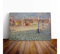 Henri Le Sidaner Small Square Sunset Canvas Print | Gallery Wrapped 30mm Frame Wall Art | 30x20 inches | Ready to Hang | Modern Landscape Picture | Living Room Bedroom Lounge Office