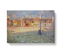 Henri Le Sidaner Small square Sunset Classic Painting Canvas Wall Art Print Ready to Hang, Framed Picture for Living Room Bedroom Home Office Décor, 50x35 cm (20x14 Inch)