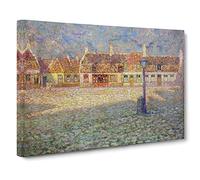Henri Le Sidaner Small square Sunset Classic Painting Canvas Wall Art Print Ready to Hang, Framed Picture for Living Room Bedroom Home Office Décor, 30x20 Inch (76x50 cm)