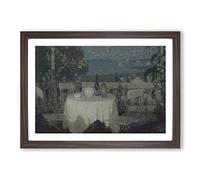 Henri Le Sidaner Table in The Morning Framed Print | A2 Walnut Framed Wall Art | Ready to Hang | Modern Nature Picture | Living Room Bedroom Lounge Office