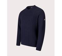 Henri-Lloyd Mens Abersoch Cable Knit Jumper - Colour: 630 Dark Navy - Size: Large