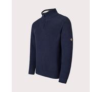 Henri-Lloyd Mens Golant Quarter Zip Ribbed Knit - Colour: 602 Navy Blue - Size: Large