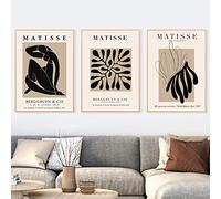 Henri Matisse Abstract Painting Minimal Illustration Wall Art Canvas Prints Vintage Poster Beige Pictures Home Decor19.6”x 27.5”(50x70cm)x3 No frame
