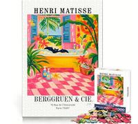 Henri Matisse Bathtub Art Print 1000 Piece Jigsaw Puzzles for Adults Focus Skill Perfect Connection Fun Challenge Art Display (50x75cm)