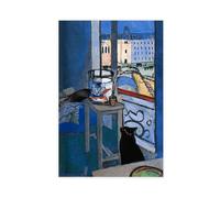 Henri Matisse Oil Paintings on Canvas Wall Art - Famous Black Cat Poster Funny Cat Floral Canvas Poster Bedroom Decor Sports Landscape Office Room Decor Gift Unframe-style 16x24inch(40x60cm)