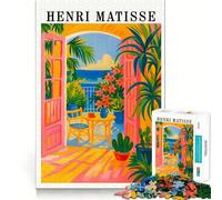 Henri Matisse Open Window Painting 1000 Piece Jigsaw Puzzles for Teenagers Brain Think Snug Connection Real Challenge Christmas Idea (50x75cm)