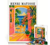 Henri Matisse Open Window Painting 1000 Piece Jigsaw Puzzles for Teenagers Brain Think Snug Connection Real Challenge Christmas Idea (50x75cm)