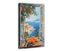 Henri Matisse Open Window Poster Coastal View With Oranges Art Print Colorful Mediterranean Wall Decor Fauvism Painting Matisse Artwork