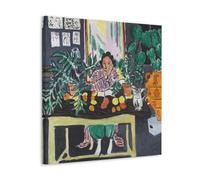 Henri Matisse Paint (Interior with Etruscan Vase) Poster Premium Canvas Print Wall Paintings Stylish Room Decor for Indoor Home Space 20x20inch