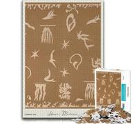 Henri Matisse Sea Life Abstract Wooden Jigsaw 300 Pieces for Adults | A screen-free tabletop activity - a clear build method alone or together.