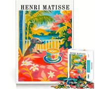 Henri Matisse Style Tropical Scene Jigsaw Puzzles 1000 Pieces Recall Boost Clean Connection Real Challenge Xmas Gift (50x75cm)