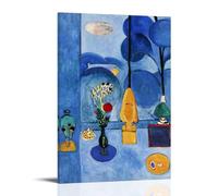 Henri Matisse - The Blue Window Classic Masterpiece Poster Painting On Canvas Wall Art Scroll Picture Print Living Room Walls Decor Homes 16x24inch(40x60cm)