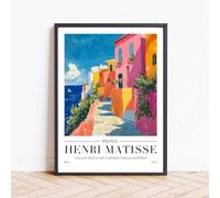 Henri Matisse Wall Art Print, Matisse Style Landscape Poster, Framed Kitchen Picture, Matisse Wall Art Aesthetic Room Decor for Bedroom Bathroom, Colourful Modern Home Decor (A3 - PRINT (UNFRAMED))