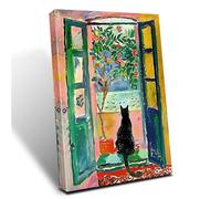 Henri Matisse Wall Art Prints Matisse Open Window Posters Colorful Aesthetic Pictures Modern Artwork Still Life Artwork Multicolor Natural Contemporary Canvas Wall Art for Bedroom-12x16inch/30x40cm
