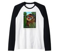 Henri Rousseau Art Jungle Raglan Baseball Tee