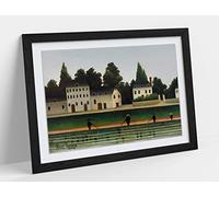 Henri Rousseau Landscape Fishermen Framed Wall Art Print Picture - A1 - Black Frame
