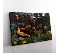 Henri Rousseau Le Reve Classic Painting Canvas Wall Art Print Ready to Hang, Framed Picture for Living Room Bedroom Home Office Décor, 60x40 cm (24x16 Inch)