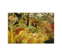 Henri Rousseau Outstanding Works Poster Tiger in A Tropical Storm Art Print Wall Photo Paint Hanging Picture Family Bedroom Decor 20x30inch(50x75cm)