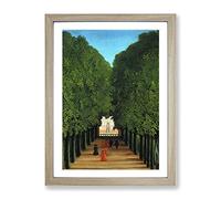Henri Rousseau The Avenue In The Park Classic Painting Framed Print | A4 Oak Framed Wall Art | Ready to Hang | Classic Historical Picture | Living Room Bedroom Lounge Office