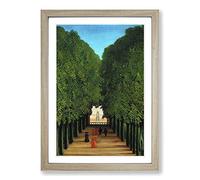 Henri Rousseau The Avenue in The Park Framed Print | A2 Oak Framed Wall Art | Ready to Hang | Modern Nature Picture | Living Room Bedroom Lounge Office