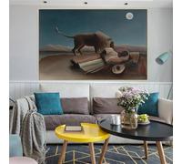 Henri·Rousseau《The Sleeping Gypsy 1897》Canvas Prints painting Artwork Picture Wall Decor Modern Living room Decoration(70x100cm/Frameless)