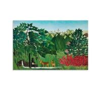 Henri Rousseau Works《The Waterfall》Printing Posters Vintage Scroll Canvas Wall Painting Art Print Decor for Cozy Home Interior 12x18inch(30x45cm)