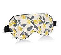 Henri Style Lemon Gunmetal Travel Essential Sleep Eye Covers with Elastic Adjustable Band Blackout Blackout Night Eye mask Flight