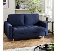 Henrietta Sofa - 2 Seater - Deep Blue Fabric