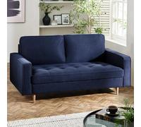 Henrietta Sofa - 3 Seater - Deep Blue Fabric