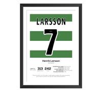 Henrik Larsson Celtic #7 Legend Football Stats Print Poster (A4)