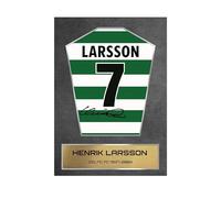 Henrik Larsson Celtic Shirt Display Framed - Autograph Print Football Memorabilia A3 Unframed