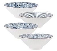 Henrrida 38 Oz Ceramics Ramen Bowl Set Asian Soup Bowls Pho Bowl S Pasta Bowls Set of 4,Stackable Storage Japanese Ramen Bowl (4 PCS )