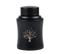 Henrrida Stainless Steel Urns Human Ashes the Small Urn Is Suitable for Commemorating Human and Pet Ashes 6 "X 3.7" （black）