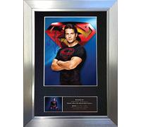 HENRY CAVILL Superman Signed Autograph Mounted Photo Reproduction PRINT A4 Rare Perfect Birthday (297 x 210mm) #558 (Silver Frame)