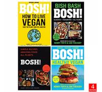 Henry Firth 4 Books Collection Set BOSH: Simple recipes,Healthy Vegan NEW