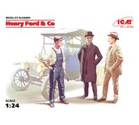 Henry Ford & Co (3 Figures) (100% New Molds) 1:24 Figure Plastic Model Kit ICM