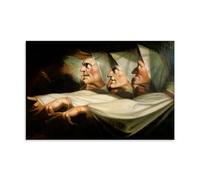 Henry Fuseli Paintings Wall Art Poster Prints 'Macbeth', Act I, Scene 3, The Weird Sisters Picture Print Canvas Wall Paint Arts Decor Modern Home Artworks Gift Idea Unframe 20x30inch(50x75cm)