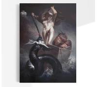 Henry Fuseli Thor Battering the Midgard Serpent | Reproduction Oil Painting, Vintage Print Antique Fine Art, Wall Poster Artwork, Picture