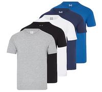 Henry Hogan 5 Pack Plain Crew Neck T-Shirt (as8, Alpha, m, Regular, Regular, Everyday Essential)