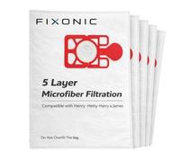 Henry Hoover Bags 5 Pack - 5 Layer High Filtration Vacuum Compatible With Hetty, James & Basil Replacement Nvm-1 Ch / 907075 For