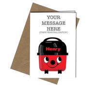 HENRY HOOVER - FREE PERSONALISATION A5 GREETING CARD