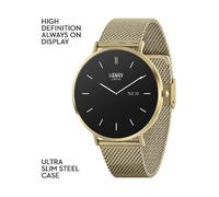 Henry London Smart Amoled Pale Hamilton Gold Mesh Strap Watch Gold