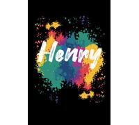 Henry Notebook: Personalized Notebook/journal With Name For Piper , Birthday Gift For boy and men, Size 6x9, 120 Page background black matte,Henry
